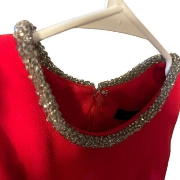 Carmen Marc Valvo peplum sheath Dress 4 Old Money Holiday Fairy Corset Cocktail - Picture 7 of 11